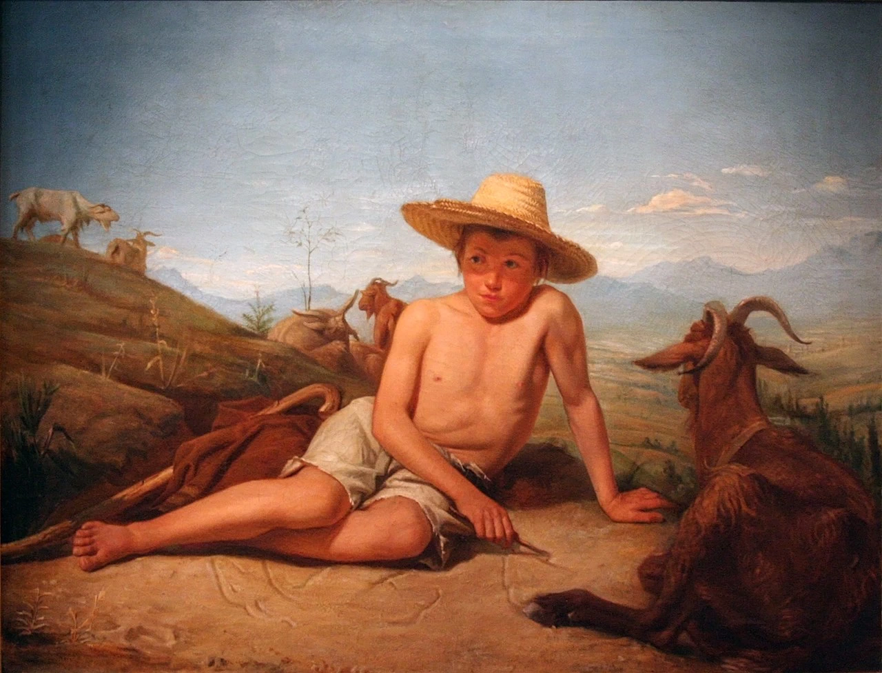 Léon Bonnat - Giotto che bada alle capre, Musée Bonnat, Helleu, Bayonne